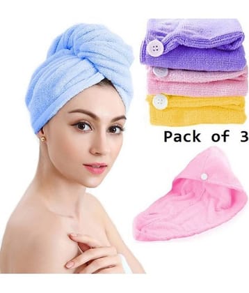 Sakshi Enterprise  HAIR WRAP TOWEL Microfiber hair wrap towel-Set of 3