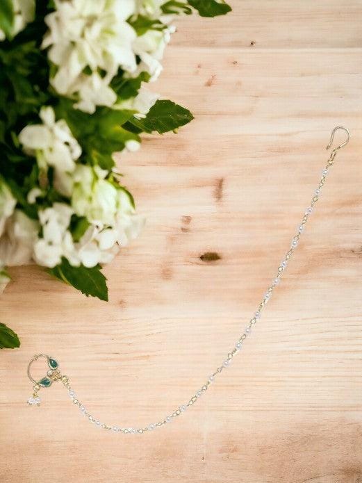 Gold-Plated Chained Nose Ring