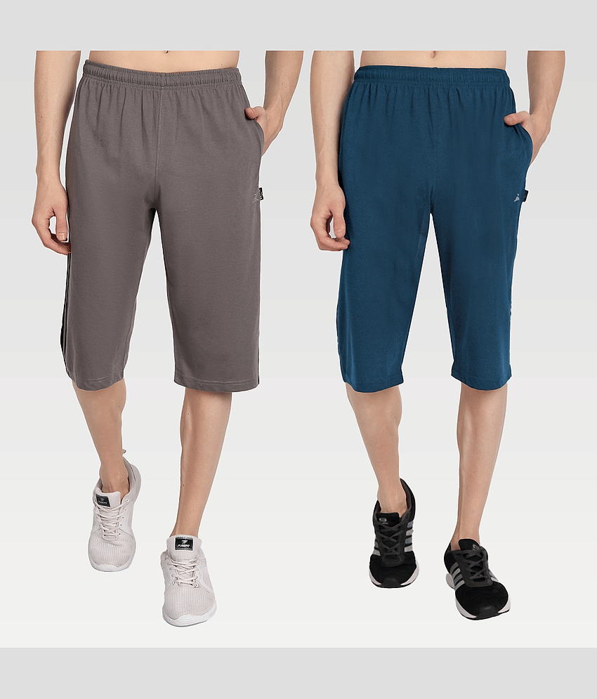 Zeffit - Multi Cotton Blend Men's Three-Fourths ( Pack of 2 )