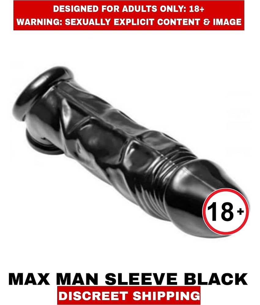 Sexual Wellness  Men's Sexual Performance and Enlargement Close Ended  Penis Extension and Studman Max Man Black Color Sleeves For Men