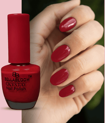 BELLABLOOM Red Nail Polish, Long Lasting, Glossy Finish, 10ml (Pack of 1)