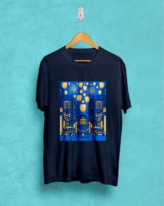 Kolkata Tram | Bong Graphic Tees | blue-Navy / X-small