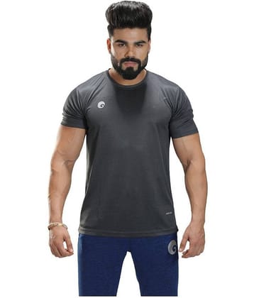 Omtex - Grey Melange Polyester Regular Fit Men's Sports T-Shirt ( Pack of 1 )