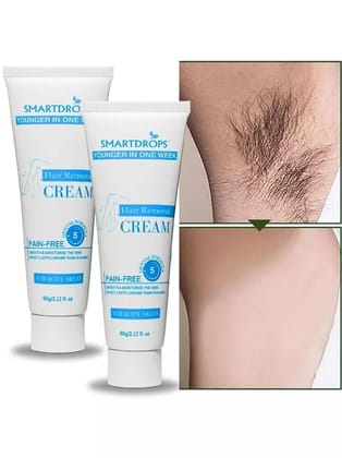 Smartdrops Natural Hair Removal Hair Removal Creams for Women 120 ( Pack of 2 )