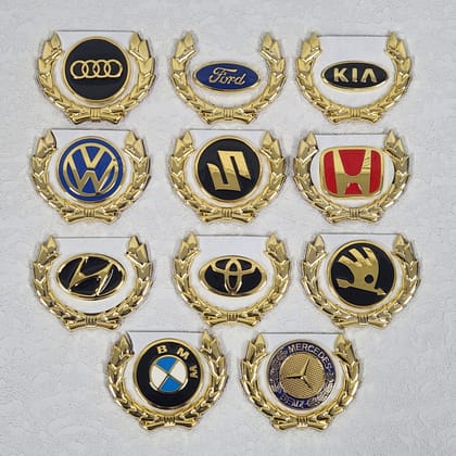 3D Owners Club v5.0 Car Metal Emblem Badge Sticker Decal (Gold)-Audi
