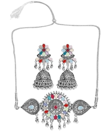 Sunhari Jewels Multicolor German Necklace Set ( Pack of 1 ) - Multicolor