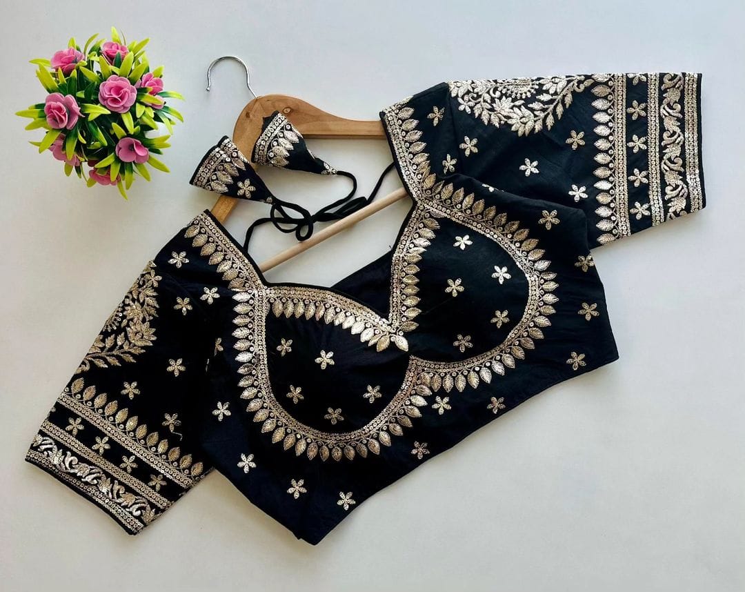 Designer Bridal Blouse-Black