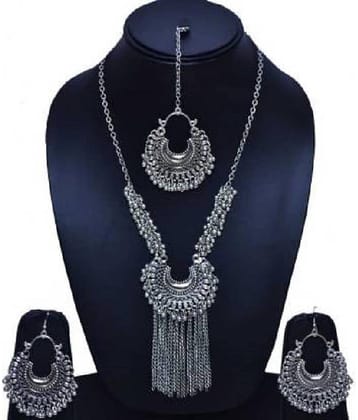 Samridhi DC Silver Alloy Necklace Set ( Pack of 1 )