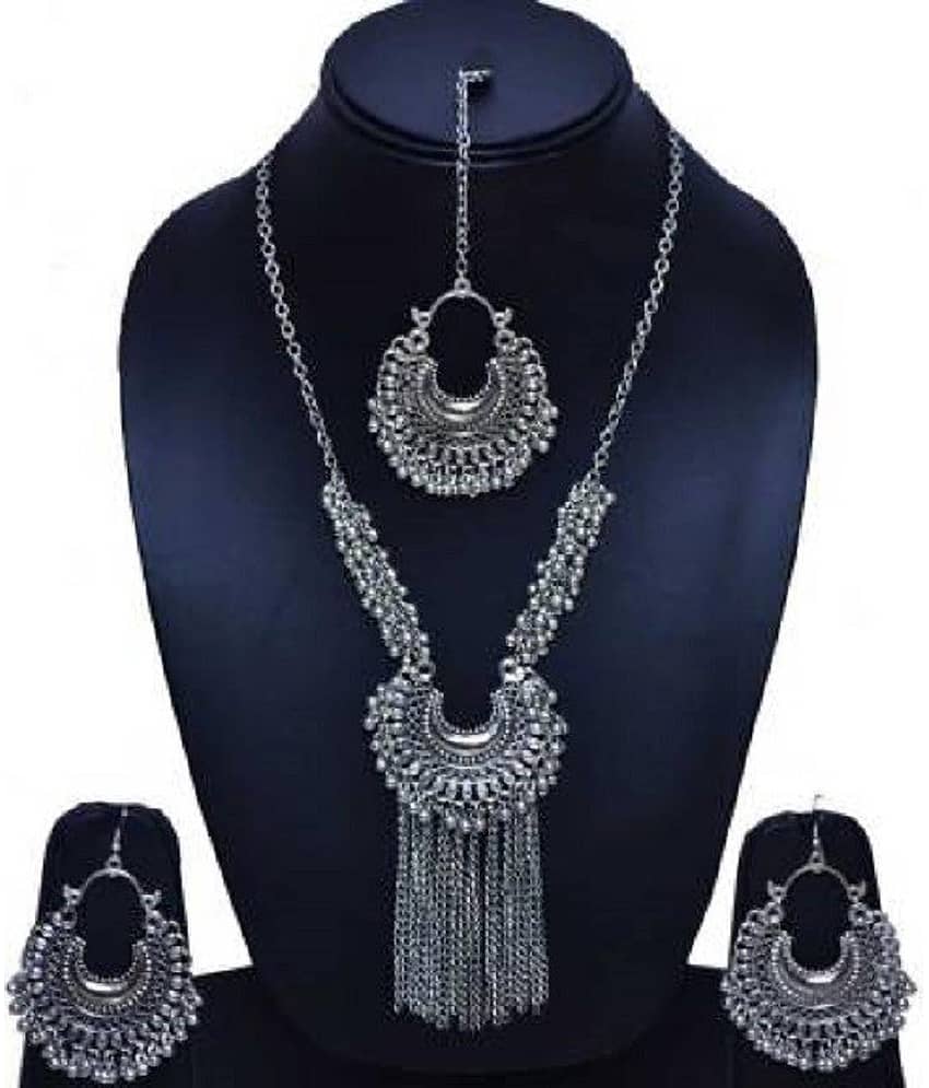 Samridhi DC Silver Alloy Necklace Set ( Pack of 1 )