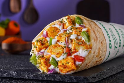 Smoky Diced Paneer Salad Wrap.. Smoky Diced Paneer Salad Wrap..