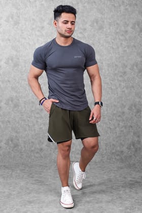 Alpha Regular T-shirt - Grey-XXL