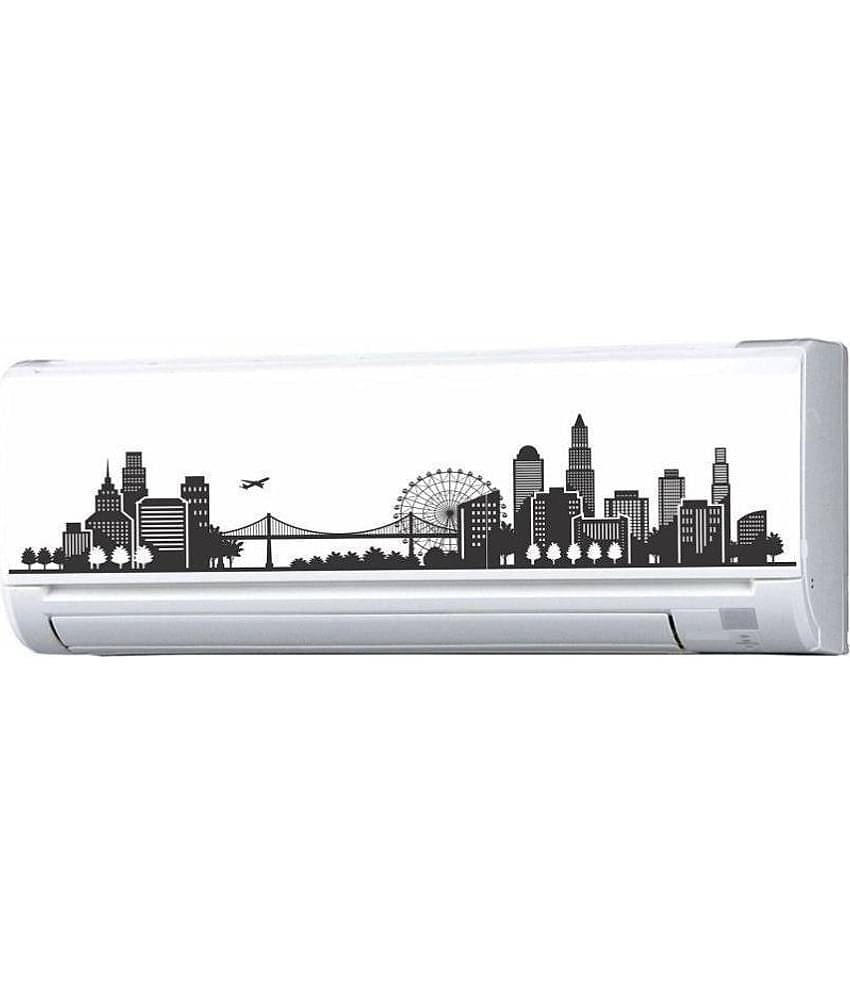 Asmi Collection Beautiful City Split AC Stickers Wall Sticker Sticker ( 17 x 95 cms )