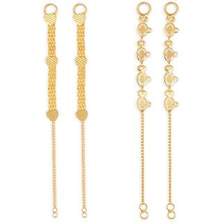1gram gold Plated Kanchain Ear chain earcuff Ear to Ear Combo for Women & Girls