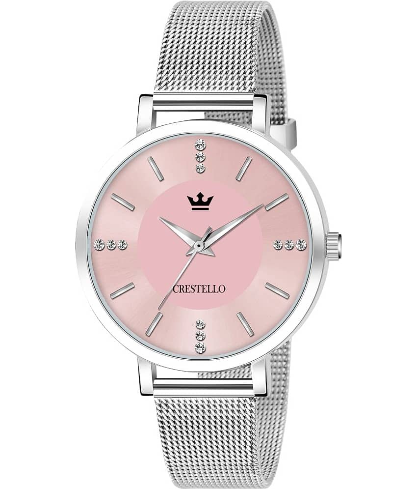Crestello - Silver Metal Analog Womens Watch
