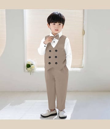 BELIEVED WORTH'S Pack of 1 Baby Boys Lycra Shirt & Pants Set ( Khaki )