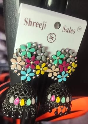 Black Stylish Party Earrings