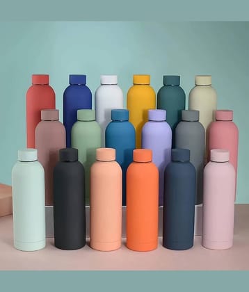 BD Rubber Coated Stainless Steel  Insulated Bottle Assorted Steel Water Bottle 500 mL ( Set of 1 )