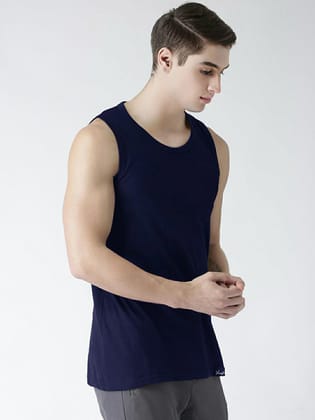 Boys Plain Sleeveless Tshirt-7-8 Years / Navy