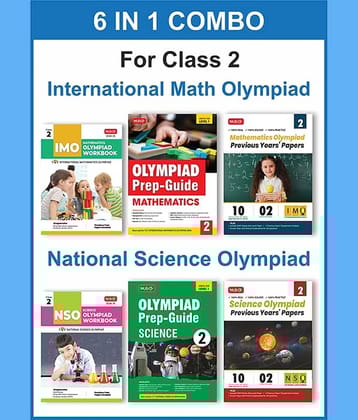 MTG Class-2 (Mathematics & Science) IMO-NSO Olympiad Workbook, Prep-Guide & Previous Years Papers (PYQs) with Mock Test Paper - SOF Olympiad Books For 2024-25 Exam (Set of 6 Books)
