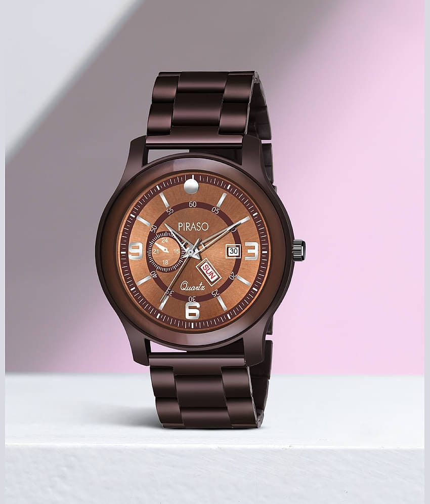 PIRASO Brown Stainless Steel Analog Men's Watch