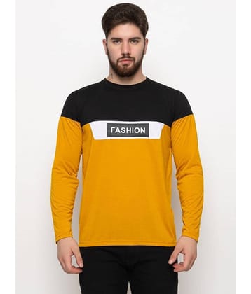 Emerald Pack of 1 Cotton Blend Regular Fit Men's T-Shirt ( Mustard )