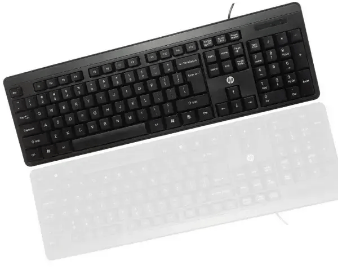 HP K100 Wired Keyboard, Quick, Comfy and Accurate, USB Plug & Play Setup,LED Ind