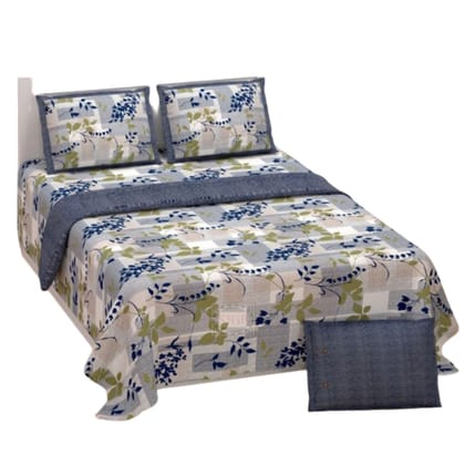 Super Soft Jaipuri Sanganeri Pure Cotton Double Bed Sheet with Covers