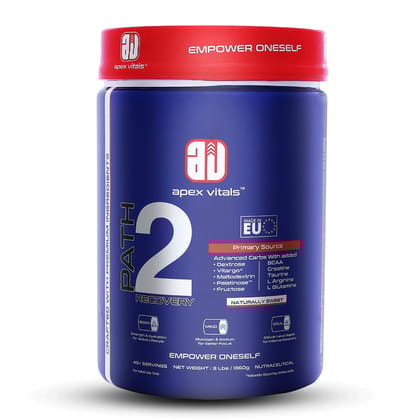 Apex Vitals Path 2 Recovery - Complete Hydration, Strength & 2X Recovery Formula | Complex Carbs, Creatine, BCAA, L Glutamine, L Taurine & L Arginine | GMP & ISO Certified |1.36 kg (3lbs)
