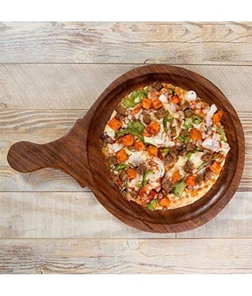 TFS 1 Pcs Wooden Brown Platter