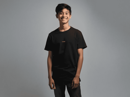 Taarak Mehta ka Ooltah Chashmah| Teens Black Printed Regular Fit T-Shirts (THENK YOU)