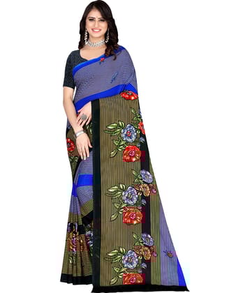 LEELAVATI Georgette Embroidered Saree With Unstitched Blouse Piece ( Multicolor )