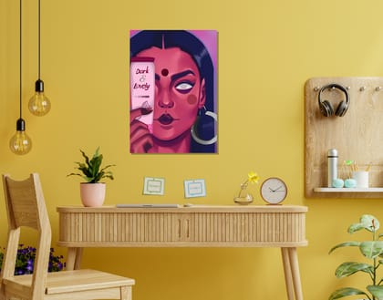 "DARK AND LOVELY-WOMEN EDITION"- Shiny & Sturdy Metallic Poster  Art That Pops & Sticks (Literally!)-A3