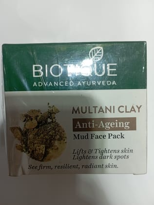 BIOTIQUE ADVANCED AYURVEDA MULTANI CLAY ANTI AGEING MUD FACE PACK 50 G