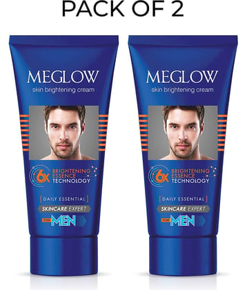 Meglow Skin Brightening Cream For Men Face Cream For Glowing Skin with Vitamin E 15g ( Pack of 2 )