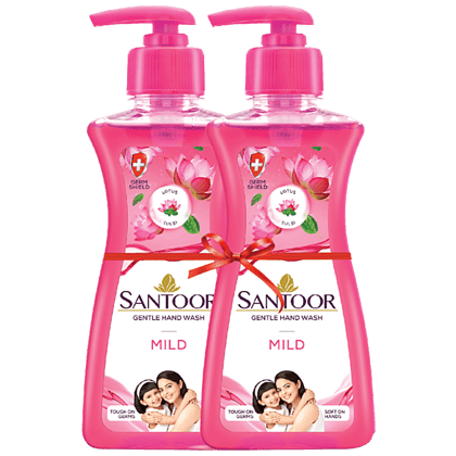 Santoor Mild Gentle Handwash - Lotus & Tulsi, Tough On Germs, 200 Ml