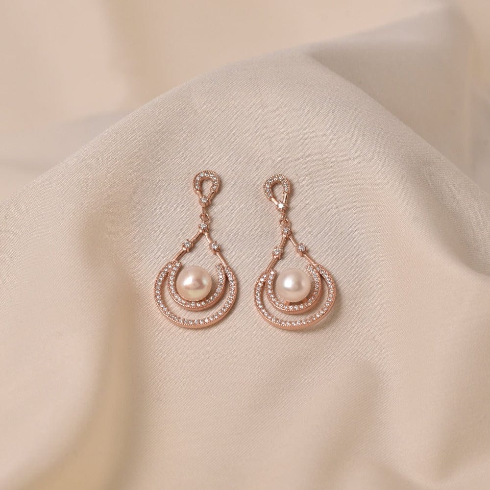 Royal Droplet Earrings-Rose Gold