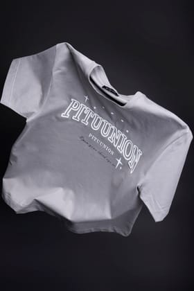 German Grey Rizz Graphic Oversized-M/एम