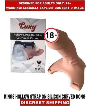 Male Sex Toys Adult Concept L U X Y Hollow Strap-On Dildo Silicon And Curved Dong Strap-On For Men