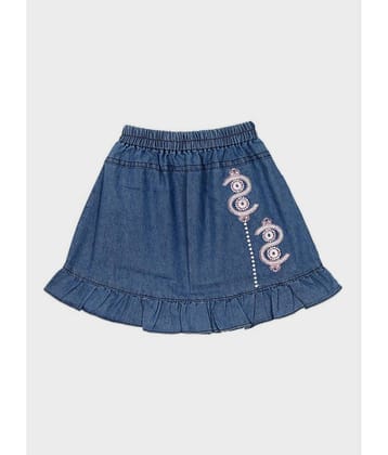 Me N My CLOSET Pack of 1 Girls Denim A-Line Skirt ( Denim Blue )