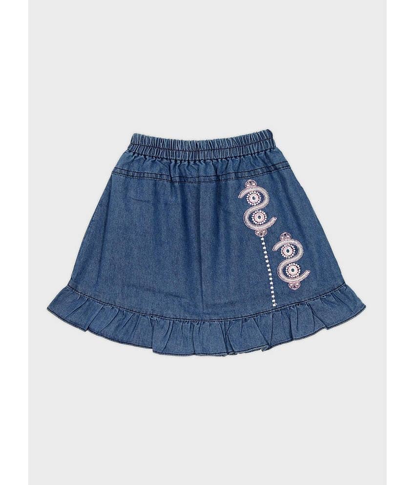 Me N My CLOSET Pack of 1 Girls Denim A-Line Skirt ( Denim Blue )