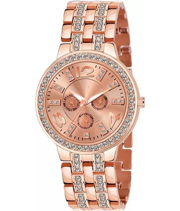 Viser Rose Gold Metal Analog Womens Watch
