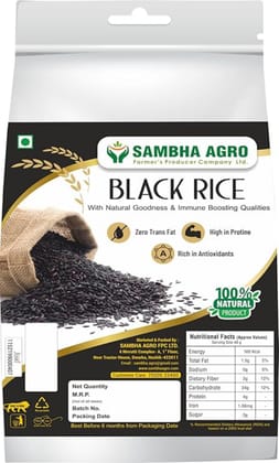 Sambha Agro Black Rice Karuppu Kavuni | Traditional Kavuni Arisi | Forbidden Rice | Organically Grow