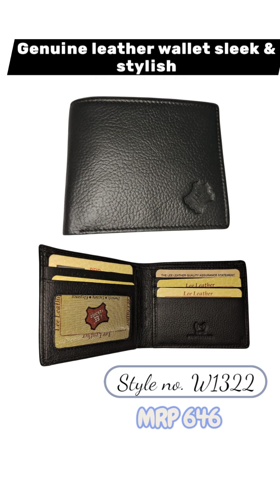 RFID Genuine leather wallet for men