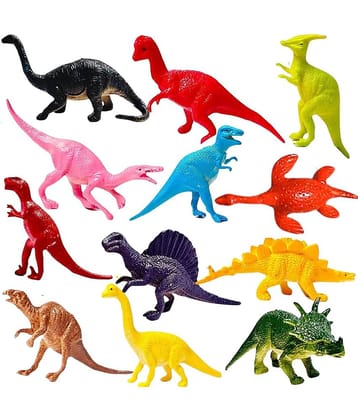 Realistic Dinosaur Animal Toys for Children 3+ Years | 12 PCs MID Size Jurassic Park Dino Animals Action Figure Set for Kids
