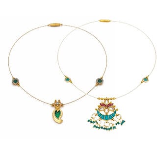 Invisible Chain 1 Layer, Green and Teal Blue Colour, 2 Qty