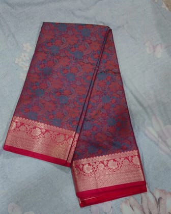 Banarsi saree Banarasi Paisley Printed Saree with Floral Border