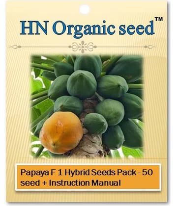 homeagro - Fruit Seeds ( Papaya F 1 Hybrid Seeds Pack - 50 seed )
