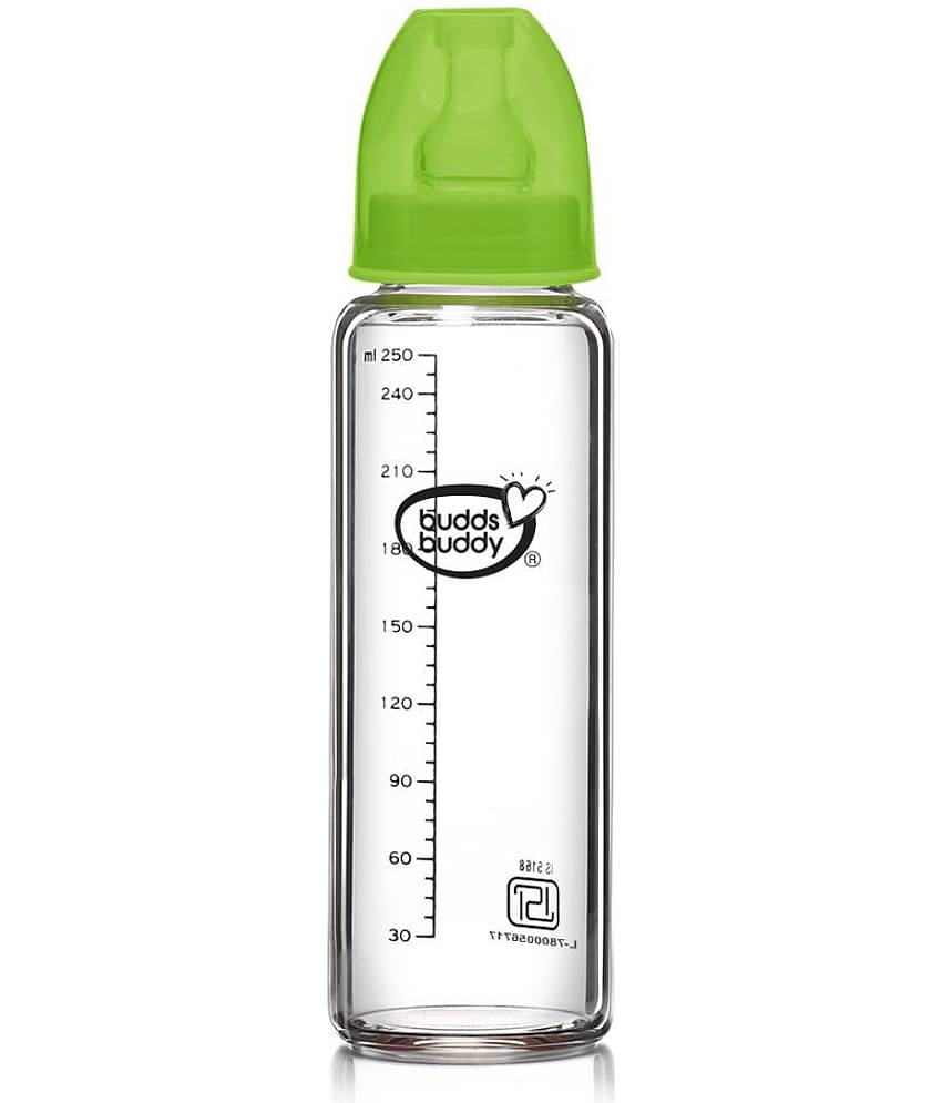 Buddsbuddy - Transparent 250 ml Feeding Bottle (Pack of 1)