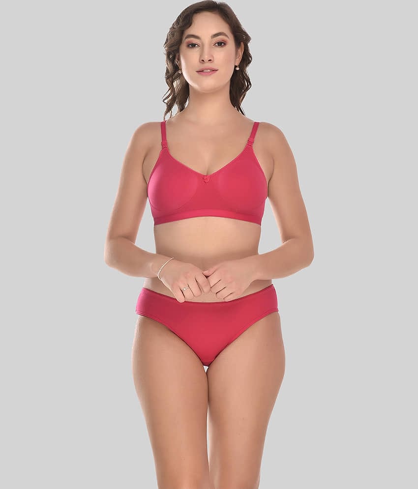 Elina Cotton Women's Bra & Panty Set ( Lime Green )