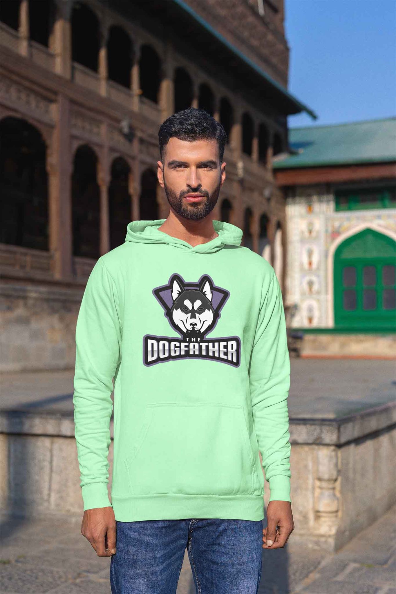 Hoodie (Men) - The Dogfather Husky (12 Colours)